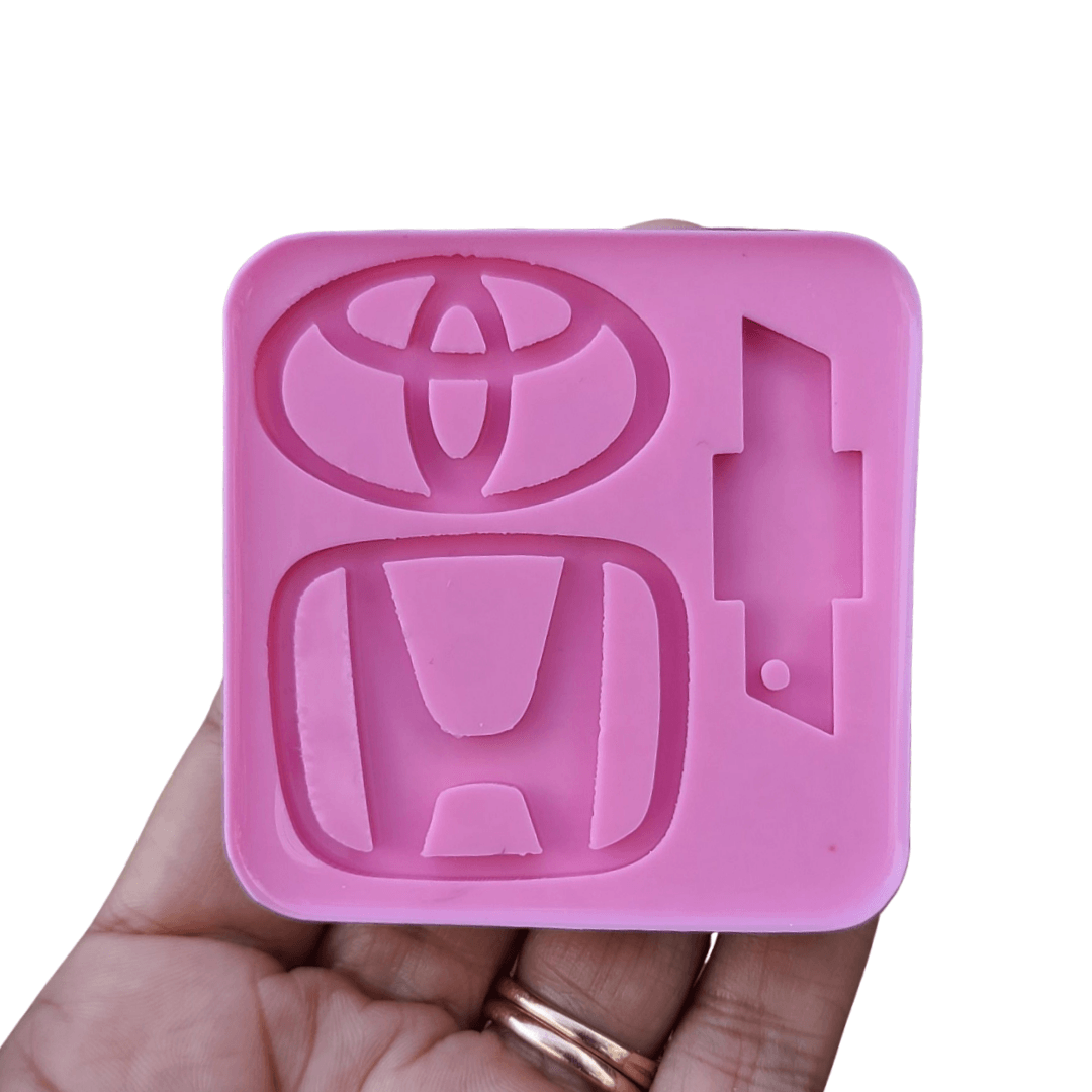 Car Symbols Silicone Mold - Silicone Molds for Resin - Car Brands Molds - Molds for Resin - Molds for Keychain / Toyota, Audi Hond