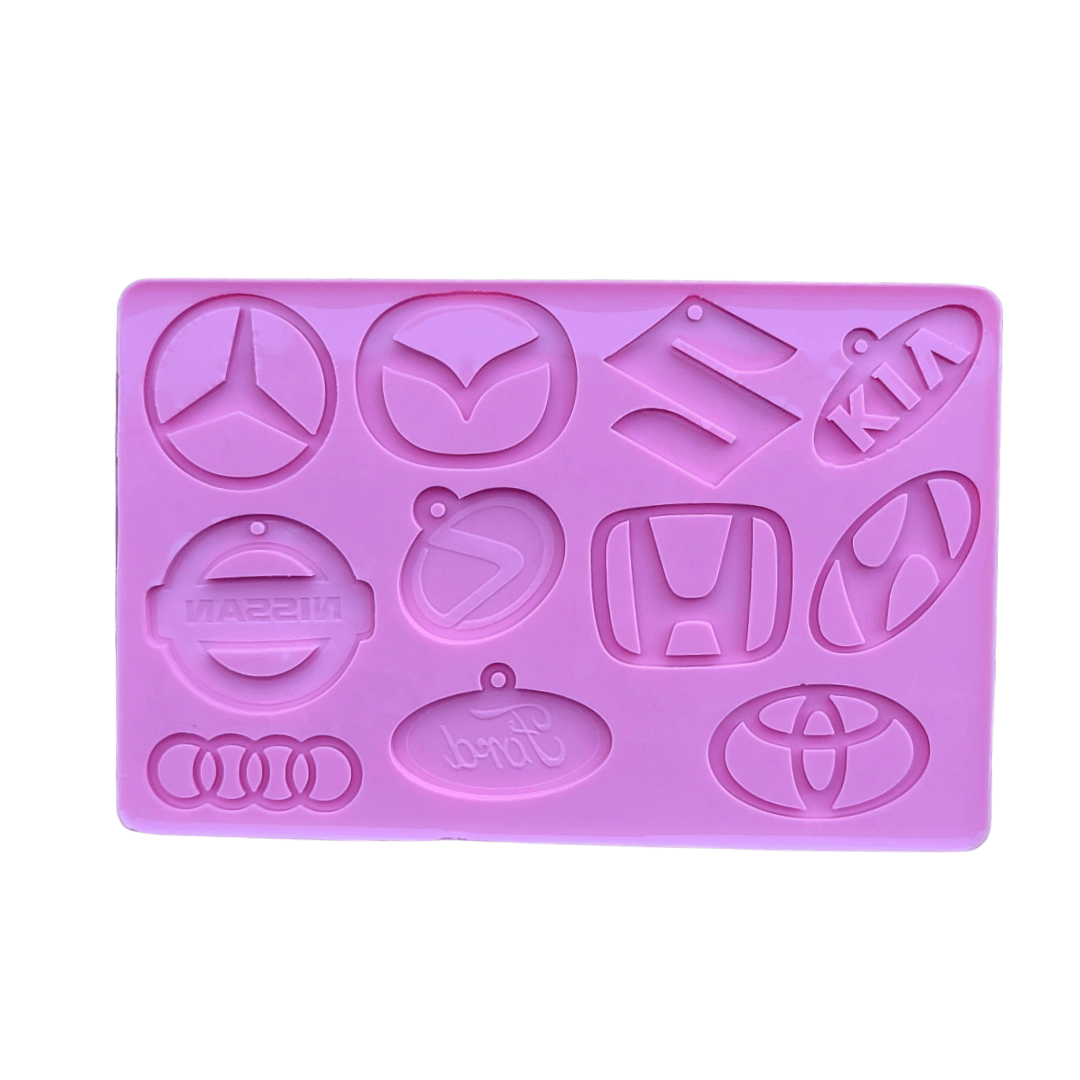 Car Symbols Mold - Vehicle Brands - Keychain Silicone Mold for Epoxy Resin - Jewelry Making Handmade - Car Mold - Vehicle Emblem Mold -molds