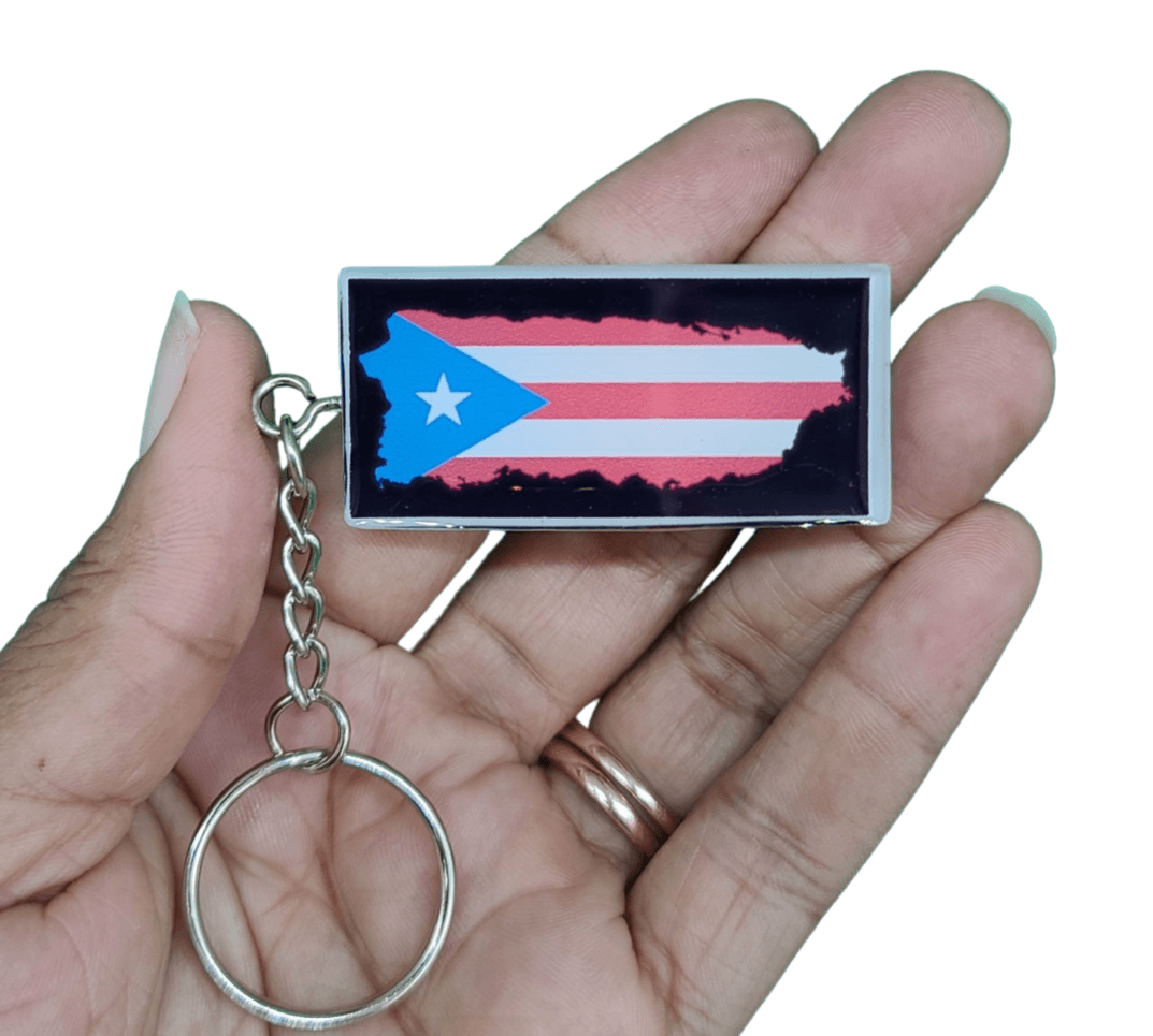Puerto Rico Domino Keychain